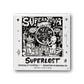 Supernova Superlost specialty coffee box packaging with black and white graphic design by Killer Acid of a cool alien spaceship