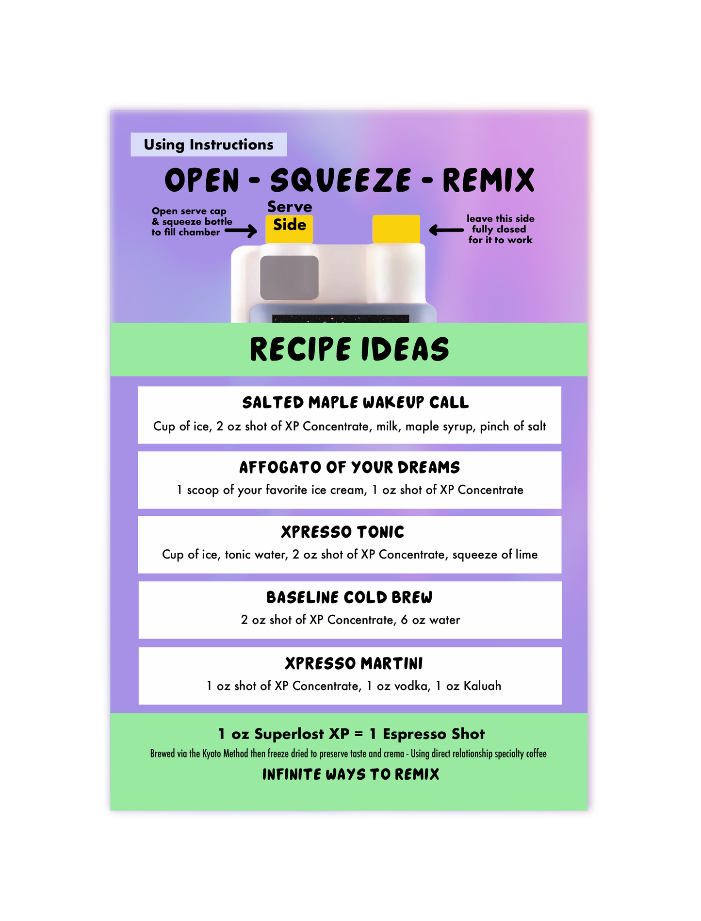 Instant Coffee Concentrate Squeeze Bottle