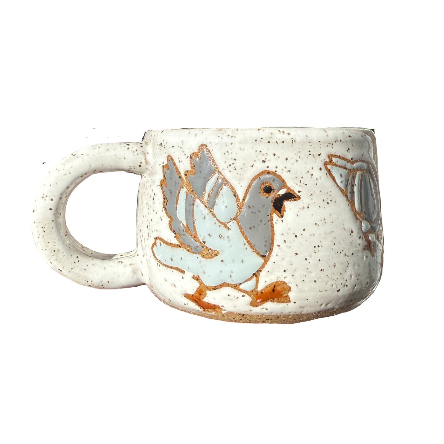 10 oz Handmade Ceramic Pigeon Mug