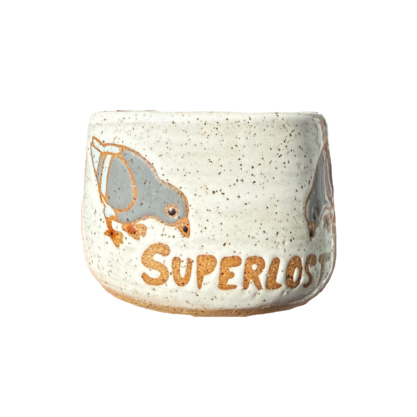 10 oz Handmade Ceramic Pigeon Mug
