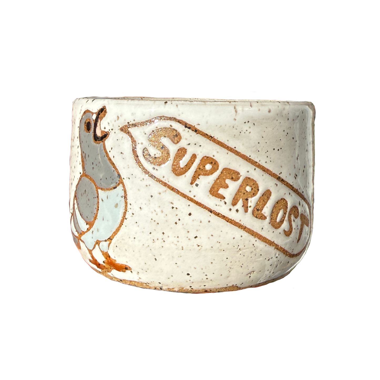 10 oz Handmade Ceramic Pigeon Mug