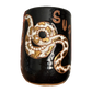 16 oz Handmade Ceramic Gold / Silver Snake Tumbler